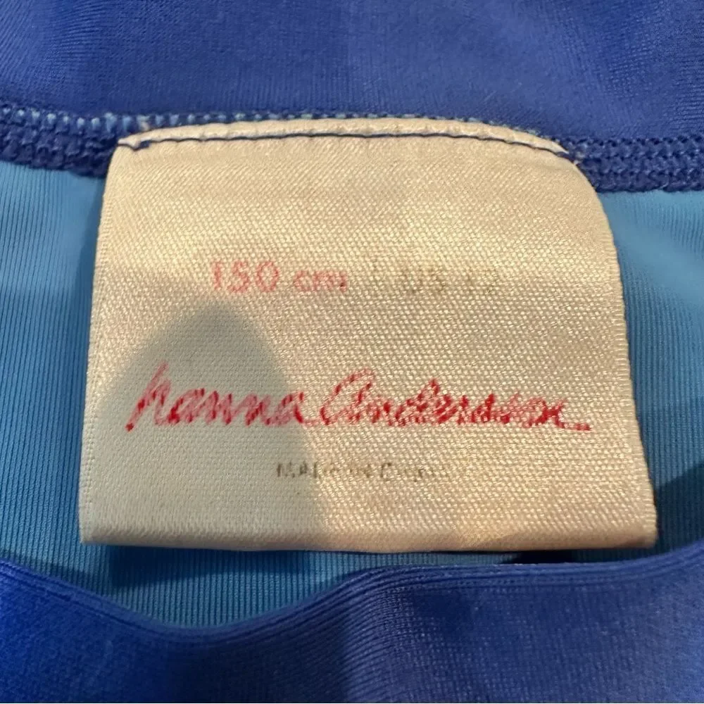 Hanna Andersson Blue Kids Swim Shirt with Surfing Banana Design Size 12